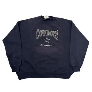 Vintage Lee Sport Dallas Cowboys Sweatshirt Mens XXL Navy Blue Embroidered USA